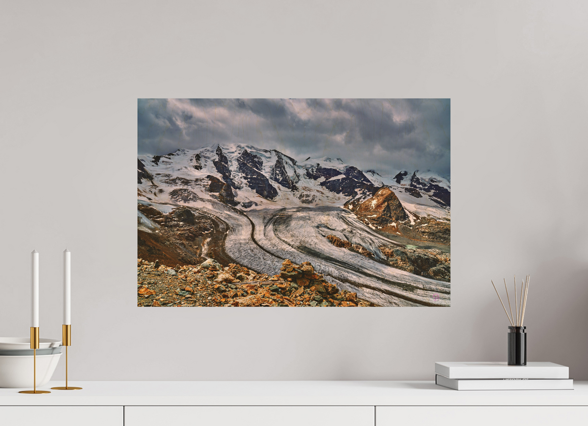 60 x 40 cm, Druck auf Holz Diavolezza 4