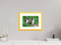 30 x 20 cm, Fine Art alu dibond, Rahmen gelb, 5cm weissrand Puffin 6