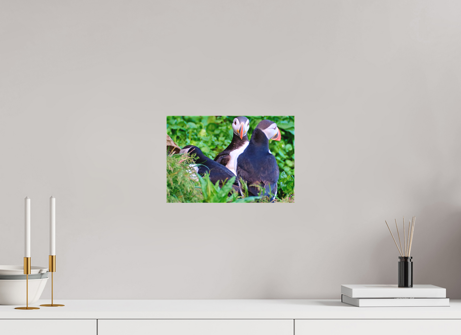 30 x 20 cm, Leinwand Textil Puffin 4
