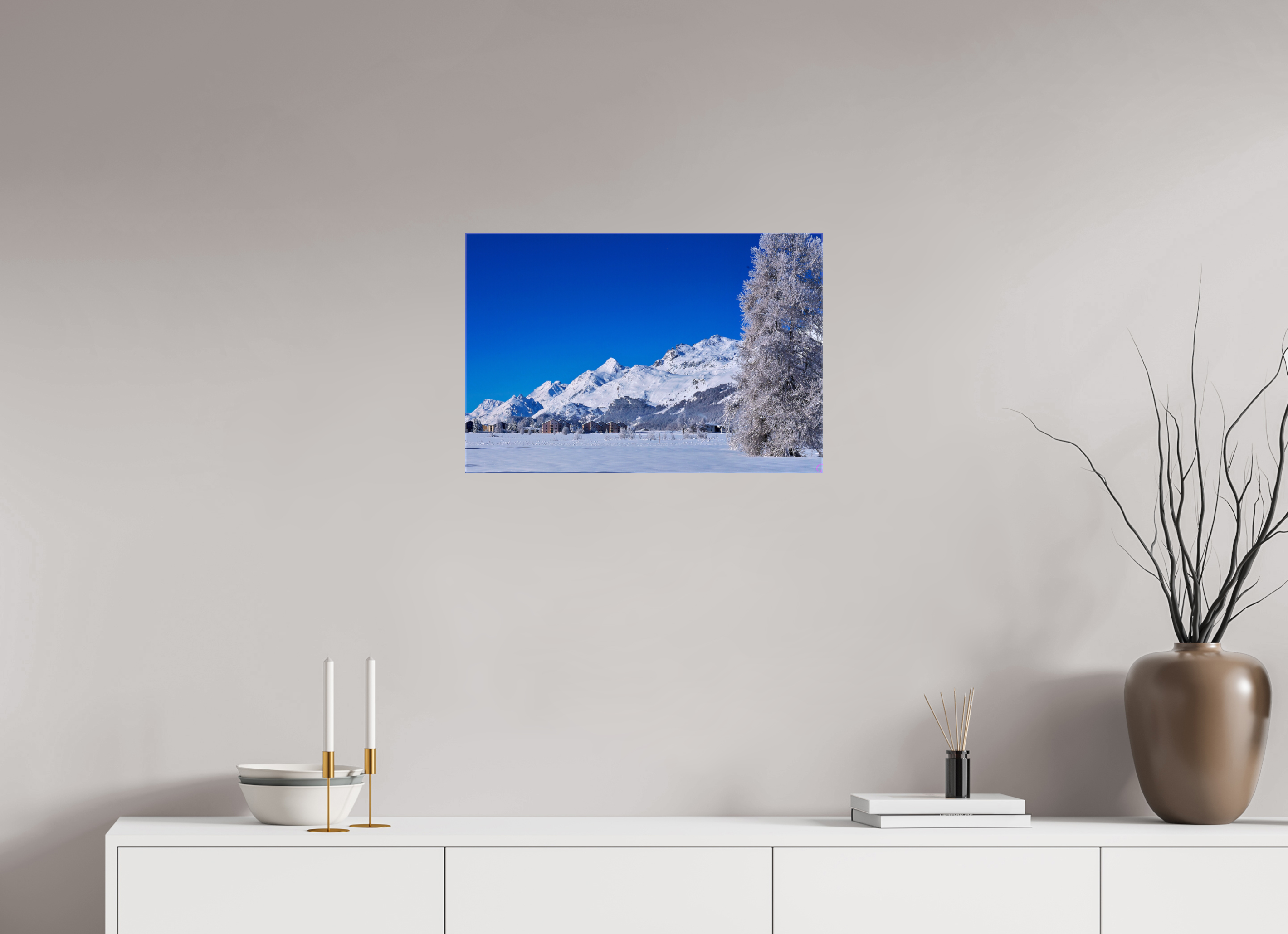 60 x 40 cm, Fotoleinwand glänzend ohne Rahmen Sils 31