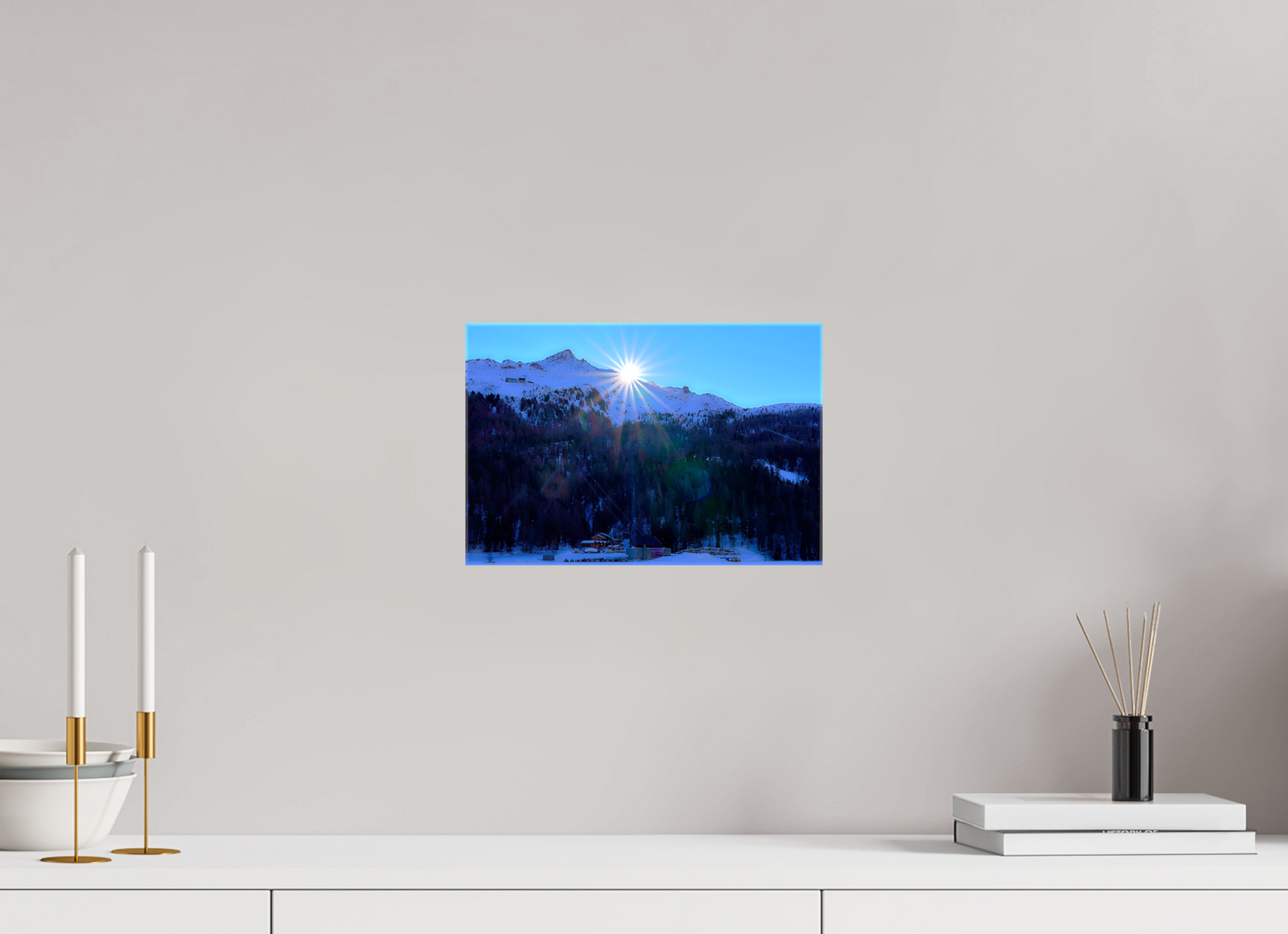 30 x 20 cm, Fotoleinwand glänzend ohne Rahmen Sils 10