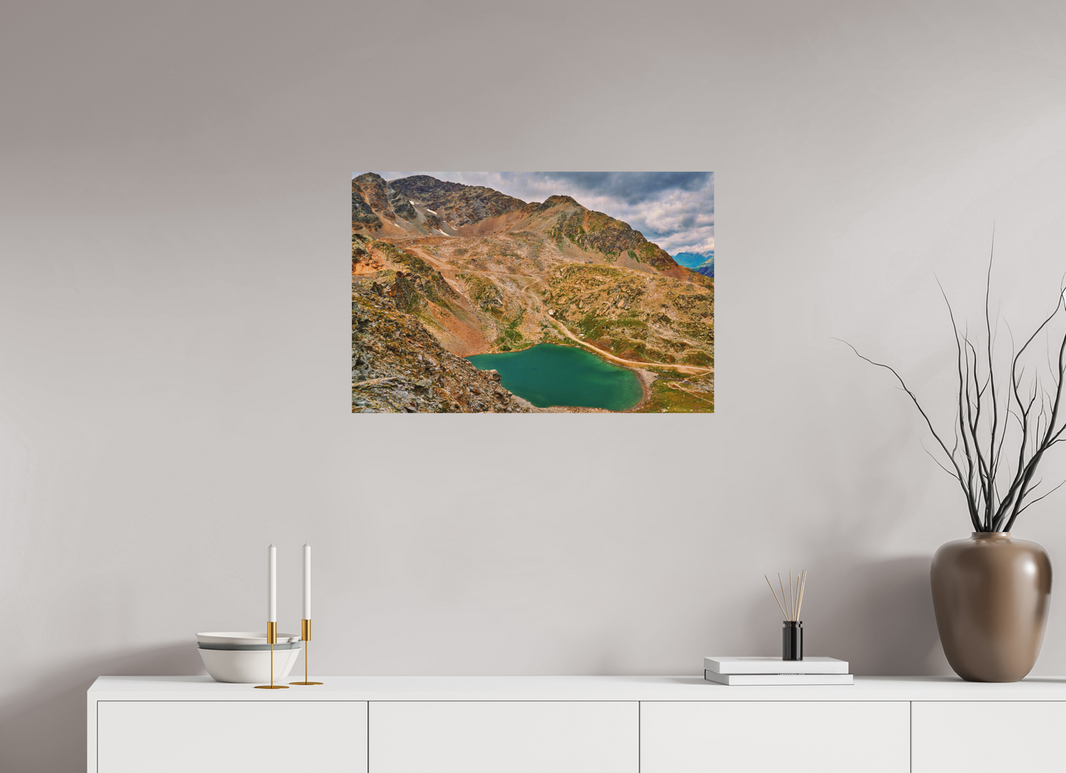 75 x 50 cm, Druck auf Holz Diavolezza 8