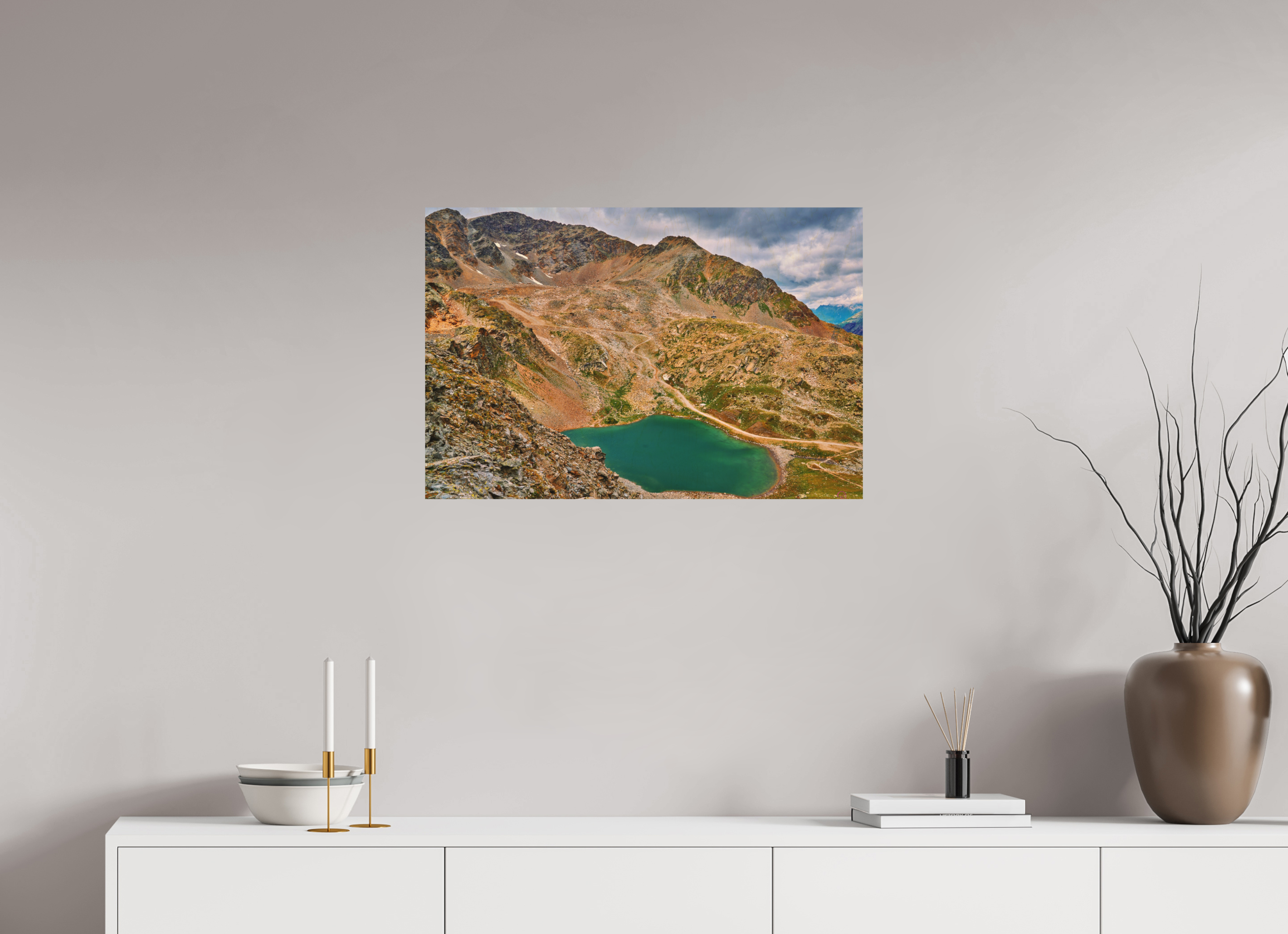 75 x 50 cm, Druck auf Holz Diavolezza 8