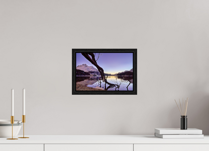 30 x 20 cm, Floating frame Eiche schwarz Sils 18