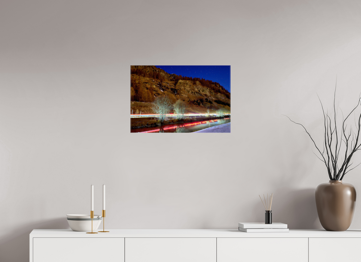 60 x 40 cm, Fotoleinwand glänzend ohne Rahmen Sils 24