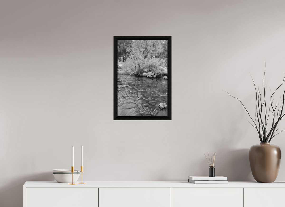 40 x 60 cm, BW Ebenholzrahmen schwarz Sils 1