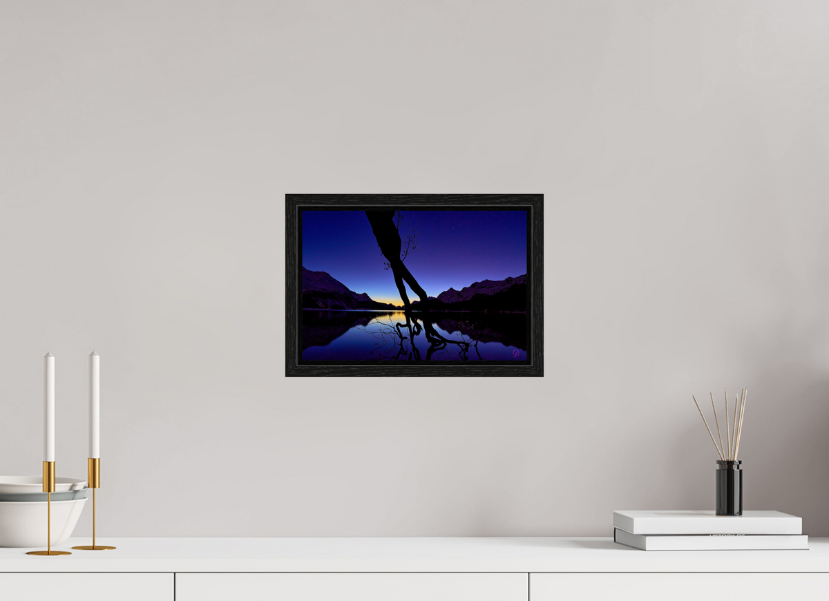 30 x 20 cm, Floating frame Eiche schwarz Sils 17