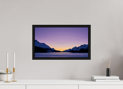 48 x 27 cm, Floating frame Eiche schwarz Sils 14