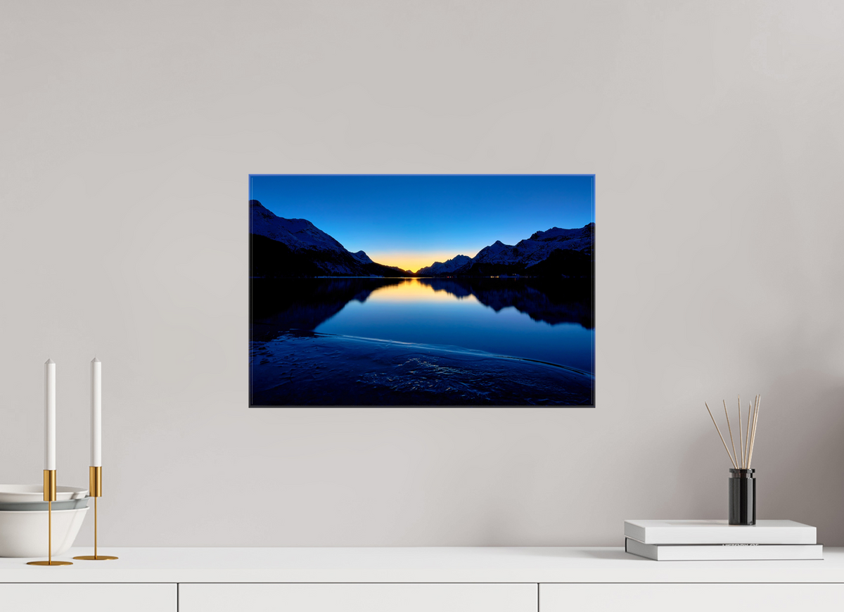 45 x 30 cm, Fotoleinwand glänzend ohne Rahmen Sils 15