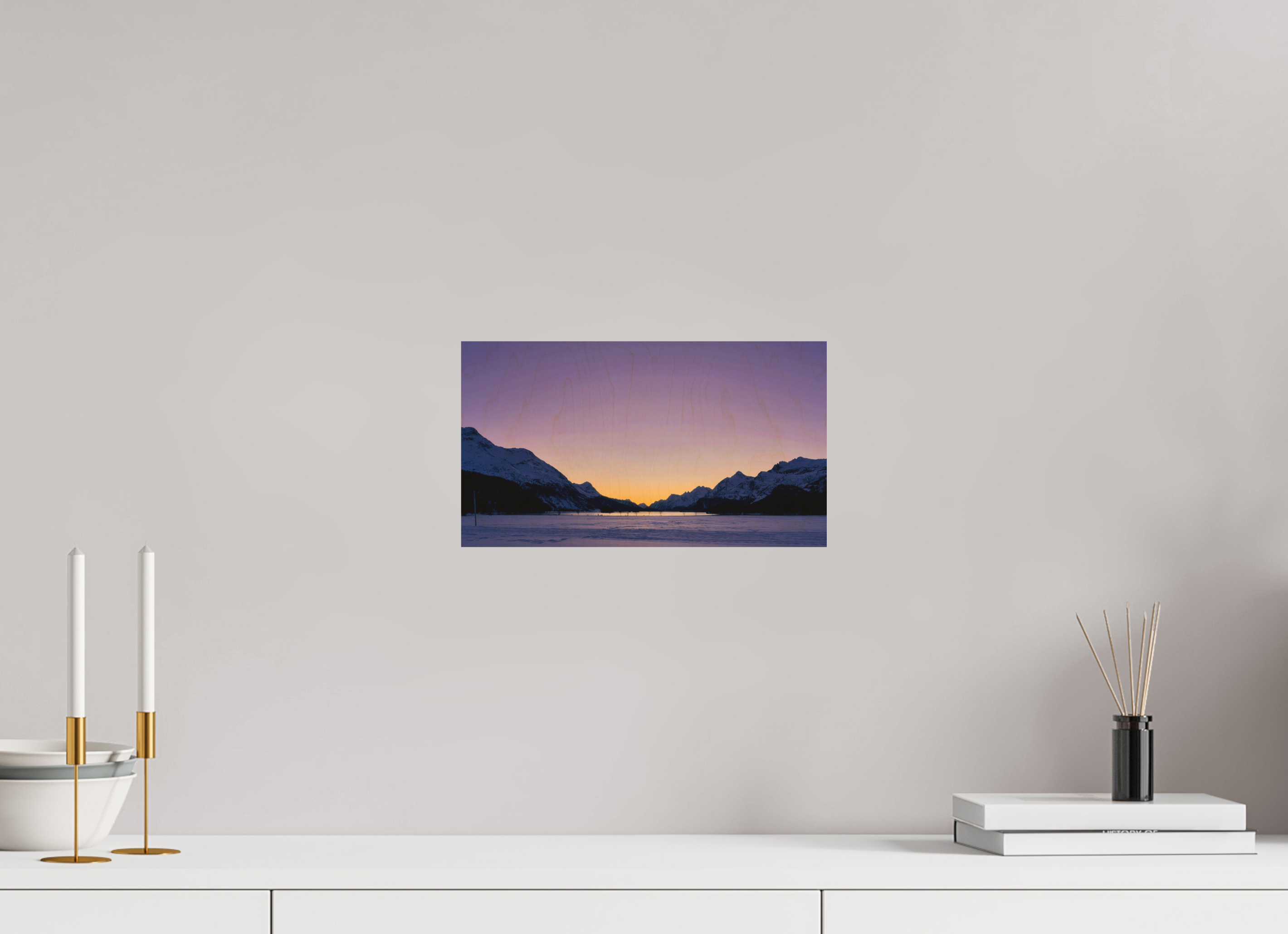 32 x 18 cm, Druck auf Holz Sils 14