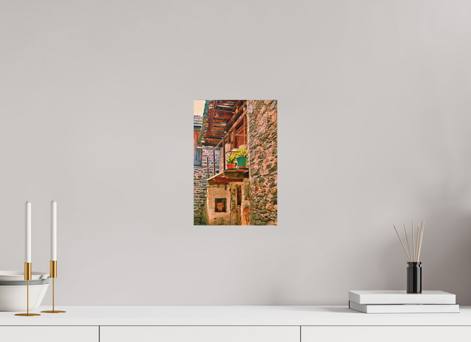 20 x 30 cm, Druck auf Holz Val Bregaglia 5