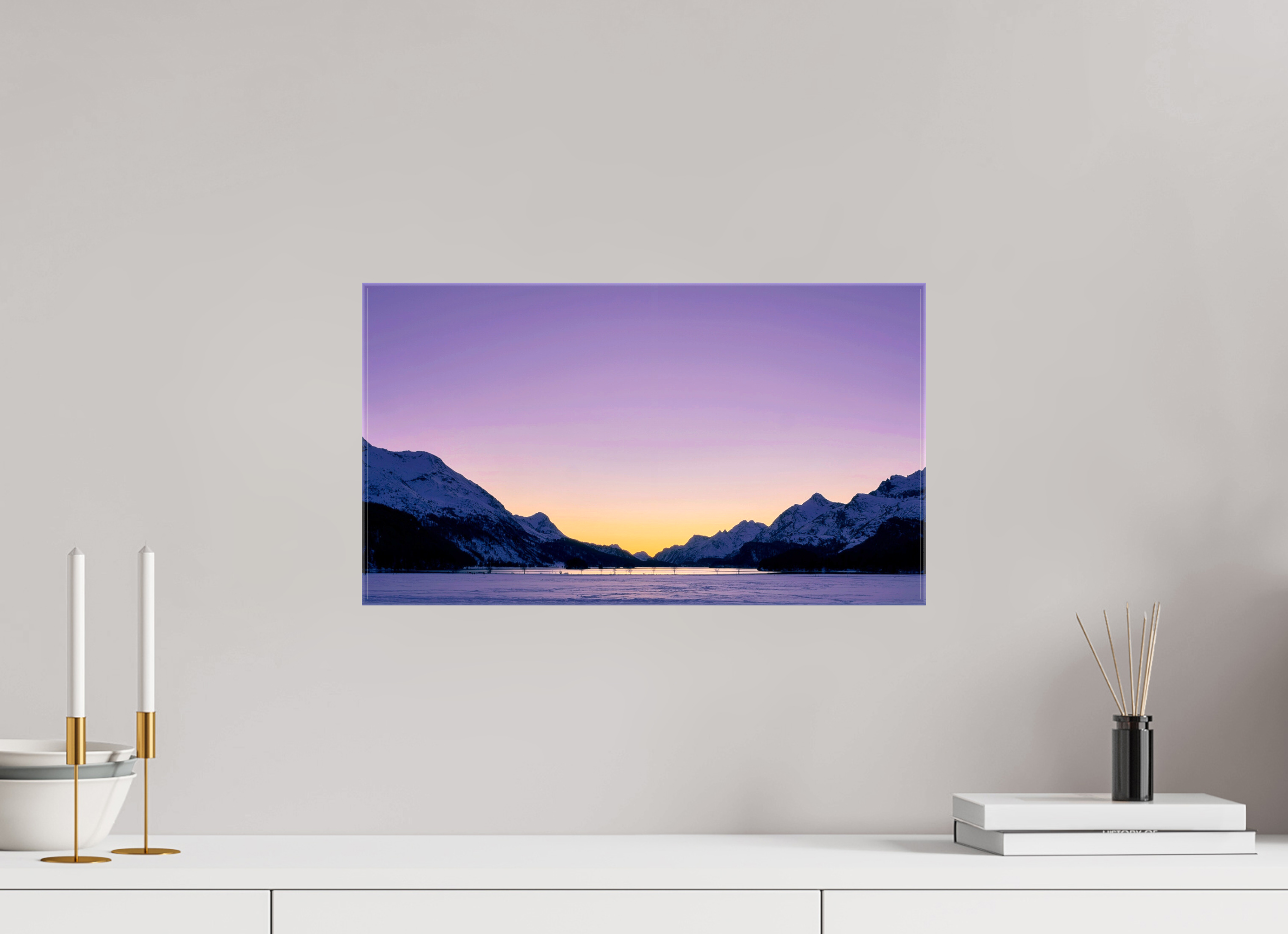 48 x 27 cm, Fotoleinwand glänzend ohne Rahmen Sils 14