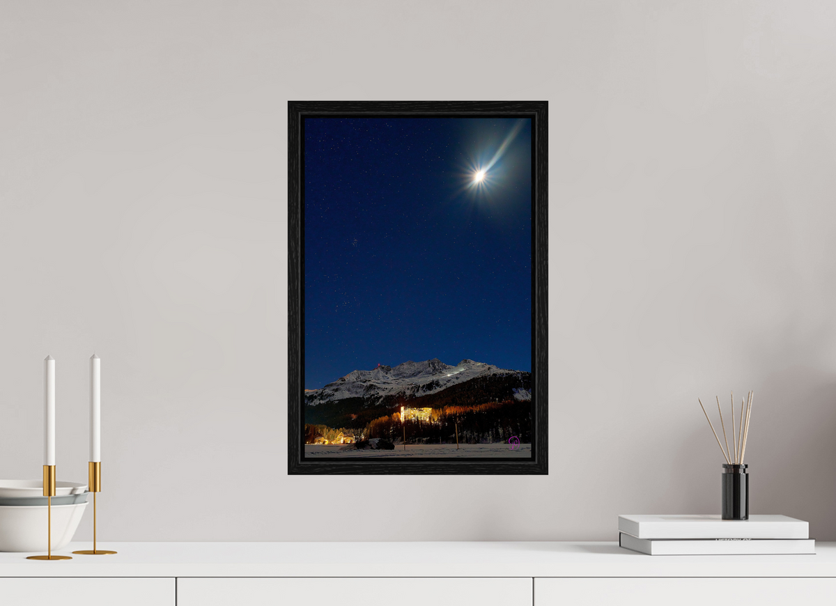 30 x 45 cm, Floating frame Eiche schwarz Sils 21