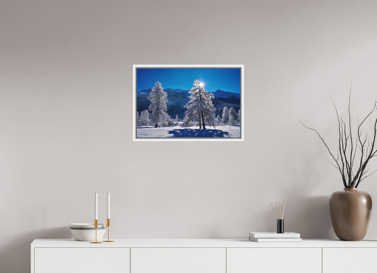 60 x 40 cm, Pigmentdruck,Acryl,Schattenrahmen weiss Sils 32