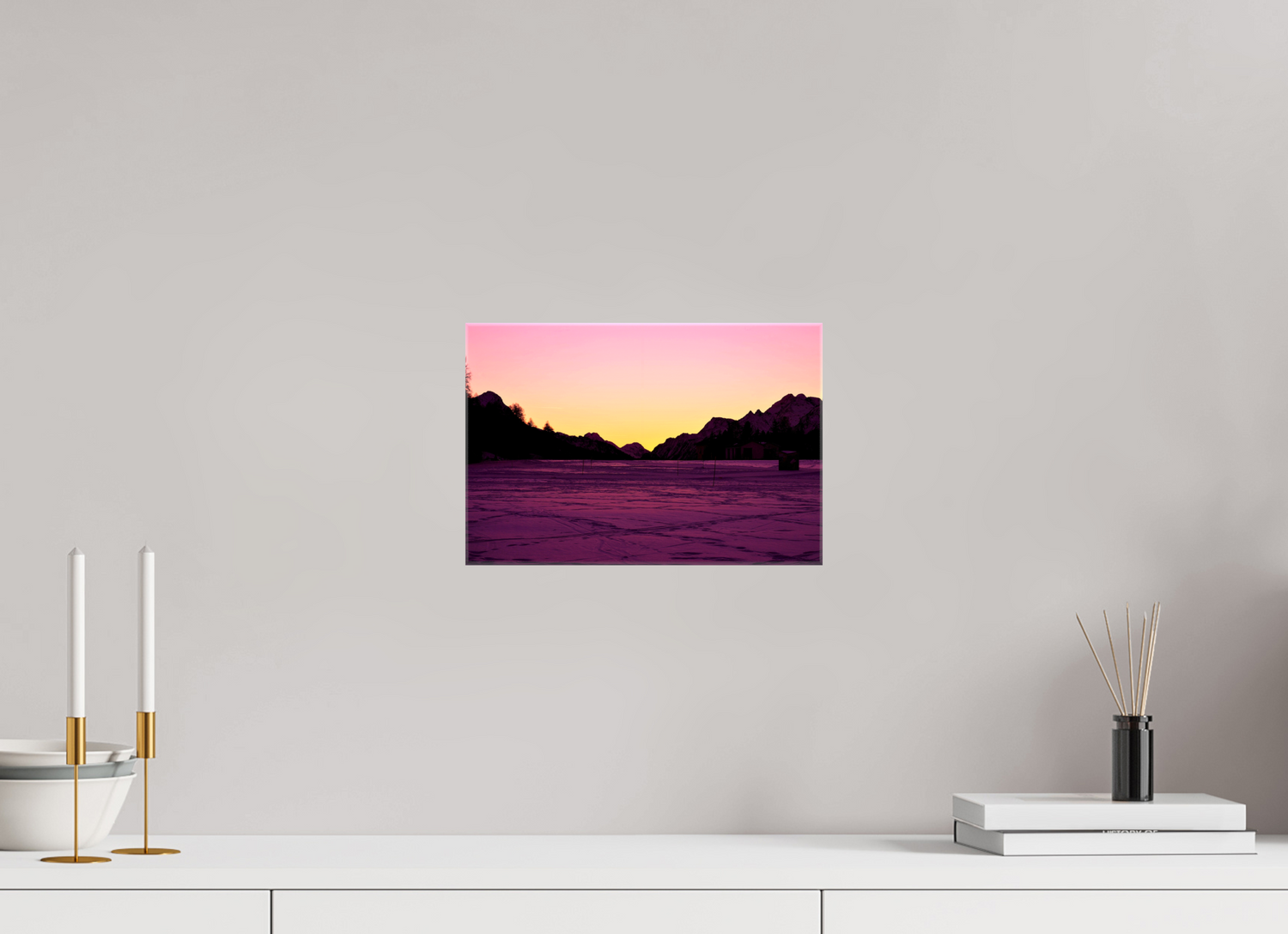 30 x 20 cm, Fotoleinwand glänzend ohne Rahmen Sils 12