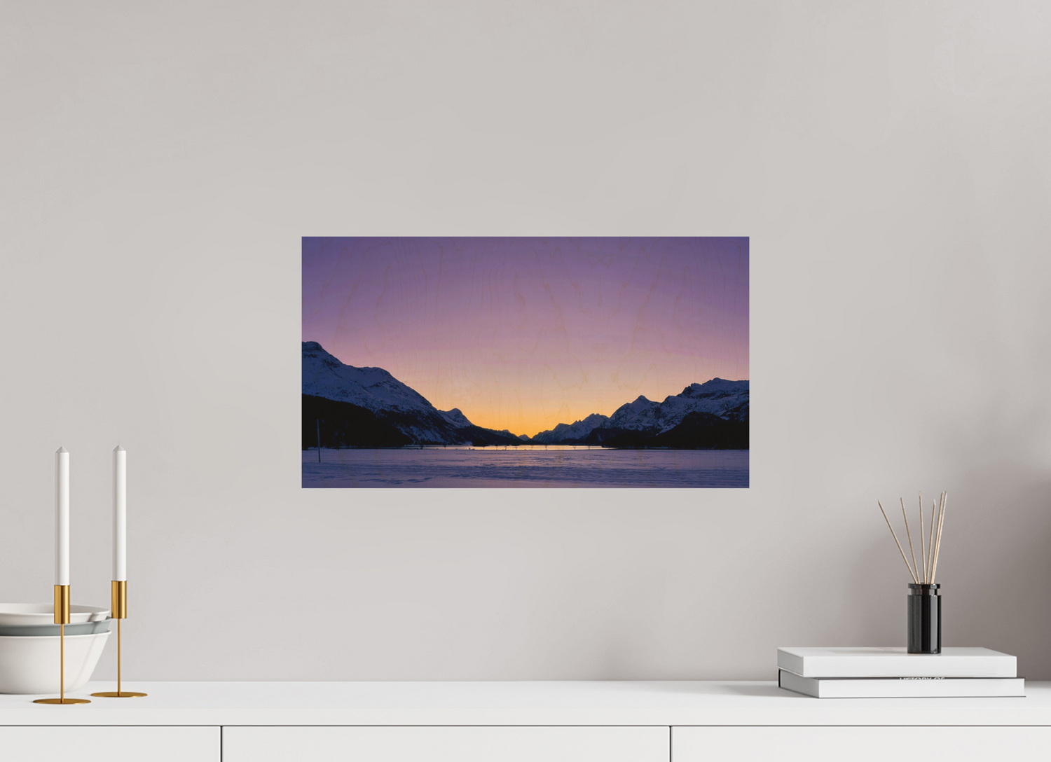 48 x 27 cm, Druck auf Holz Sils 14
