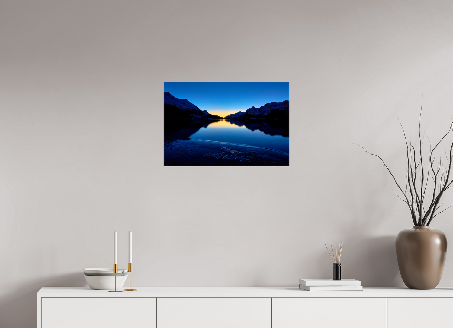 60 x 40 cm, Fotoleinwand glänzend ohne Rahmen Sils 15