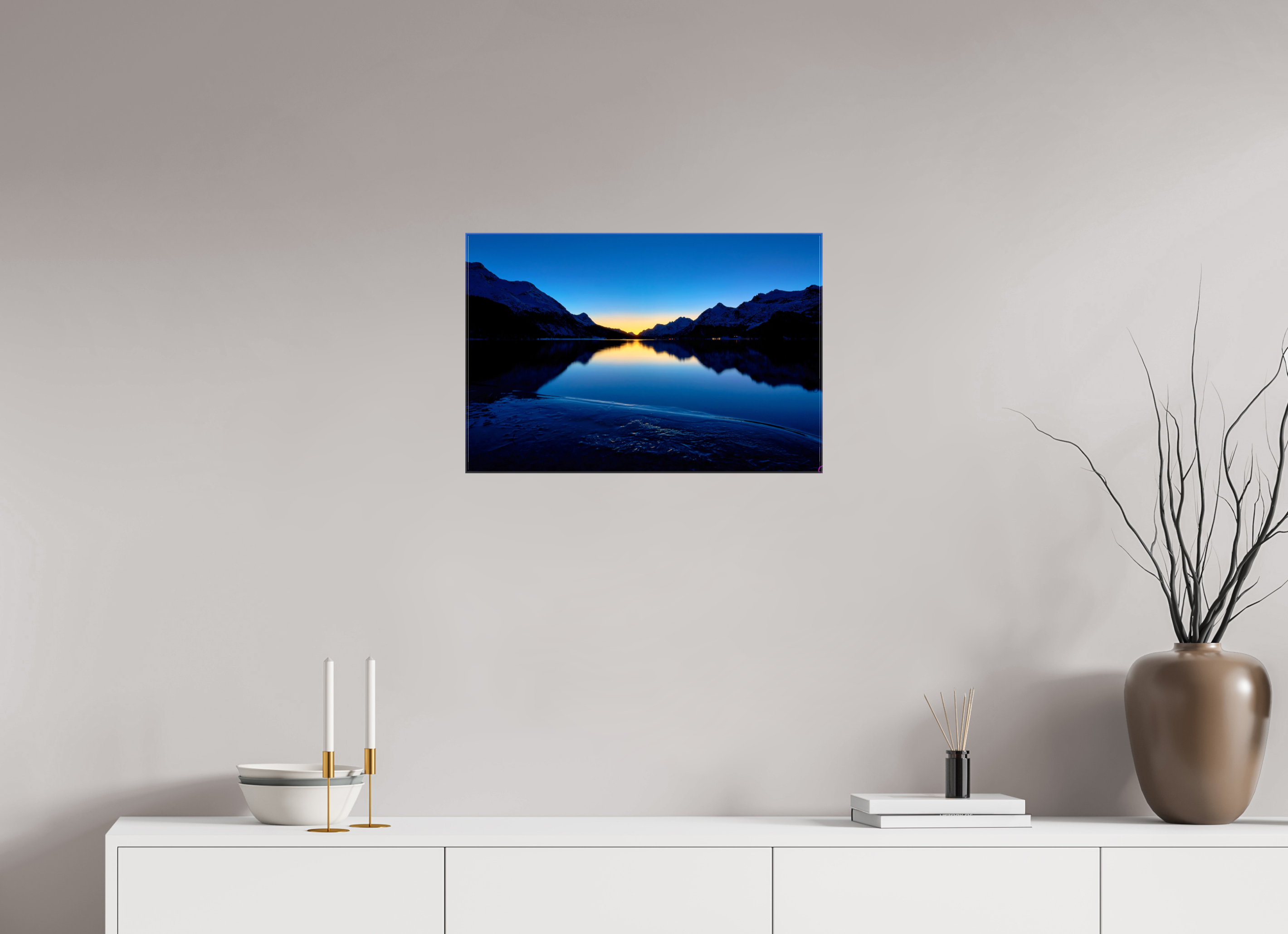 60 x 40 cm, Fotoleinwand glänzend ohne Rahmen Sils 15