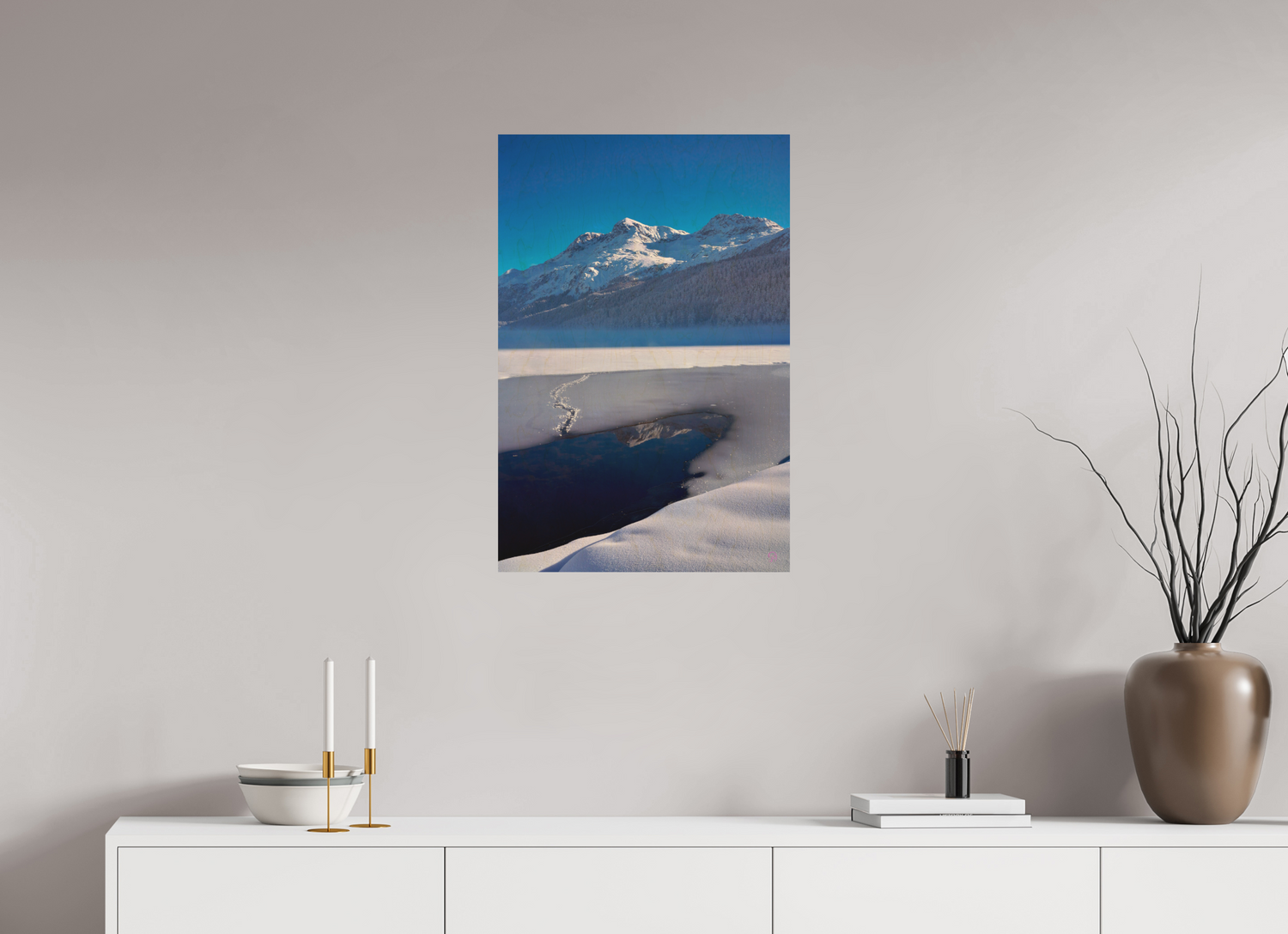 50 x 75 cm, Druck auf Holz Sils 30