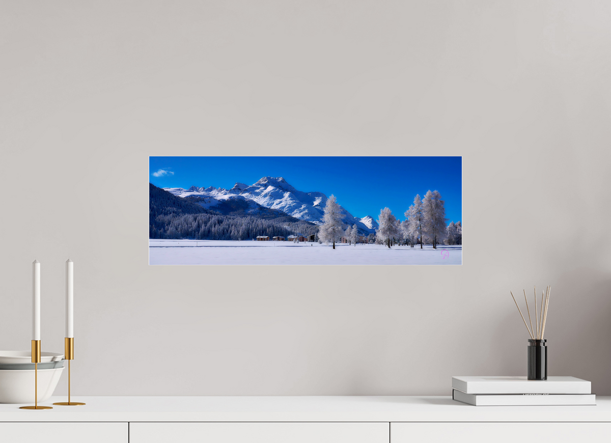 57.5 x 20 cm, Photo Print Under Acrylic Glass Sils Panorama 33