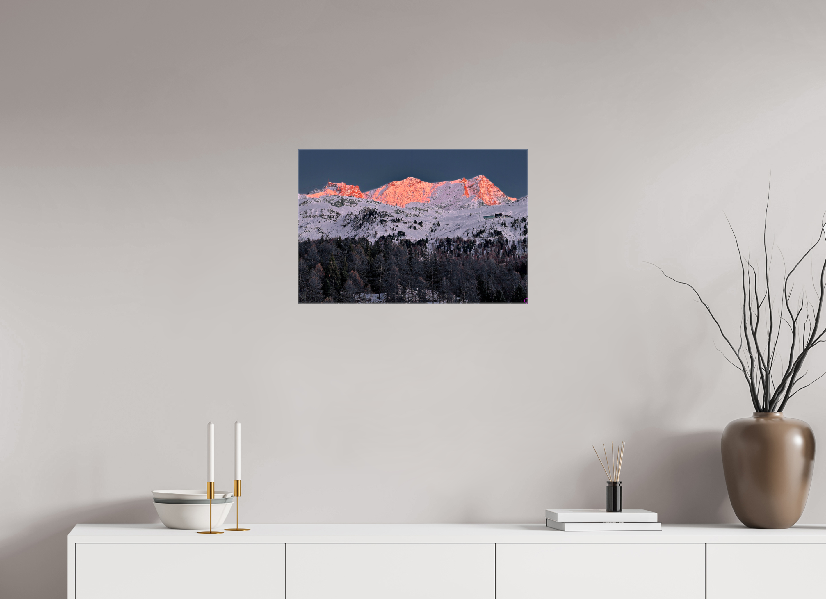 60 x 40 cm, Fotoleinwand glänzend ohne Rahmen Sils 13