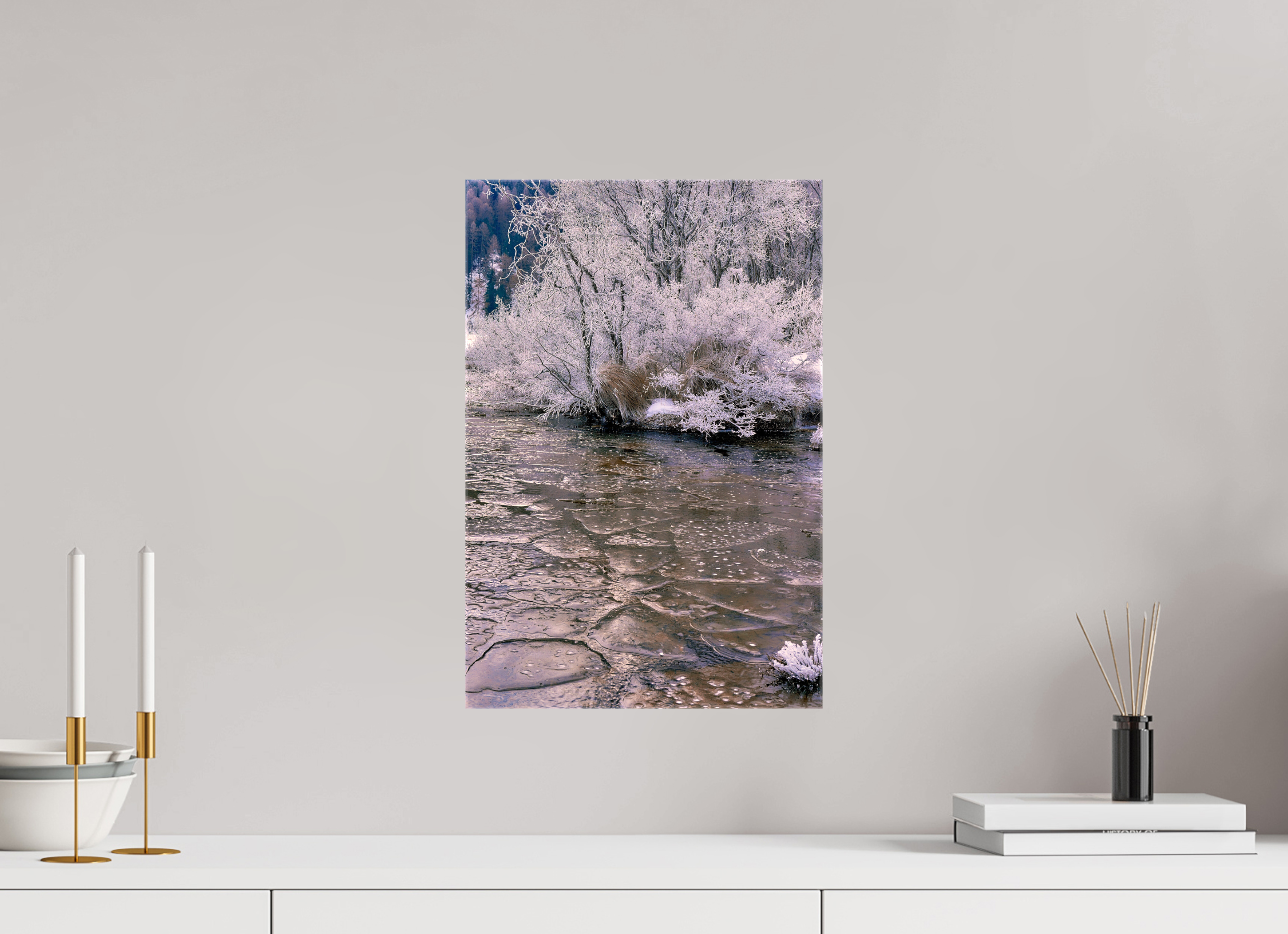 30 x 45 cm, Fotoleinwand glänzend ohne Rahmen Sils 1