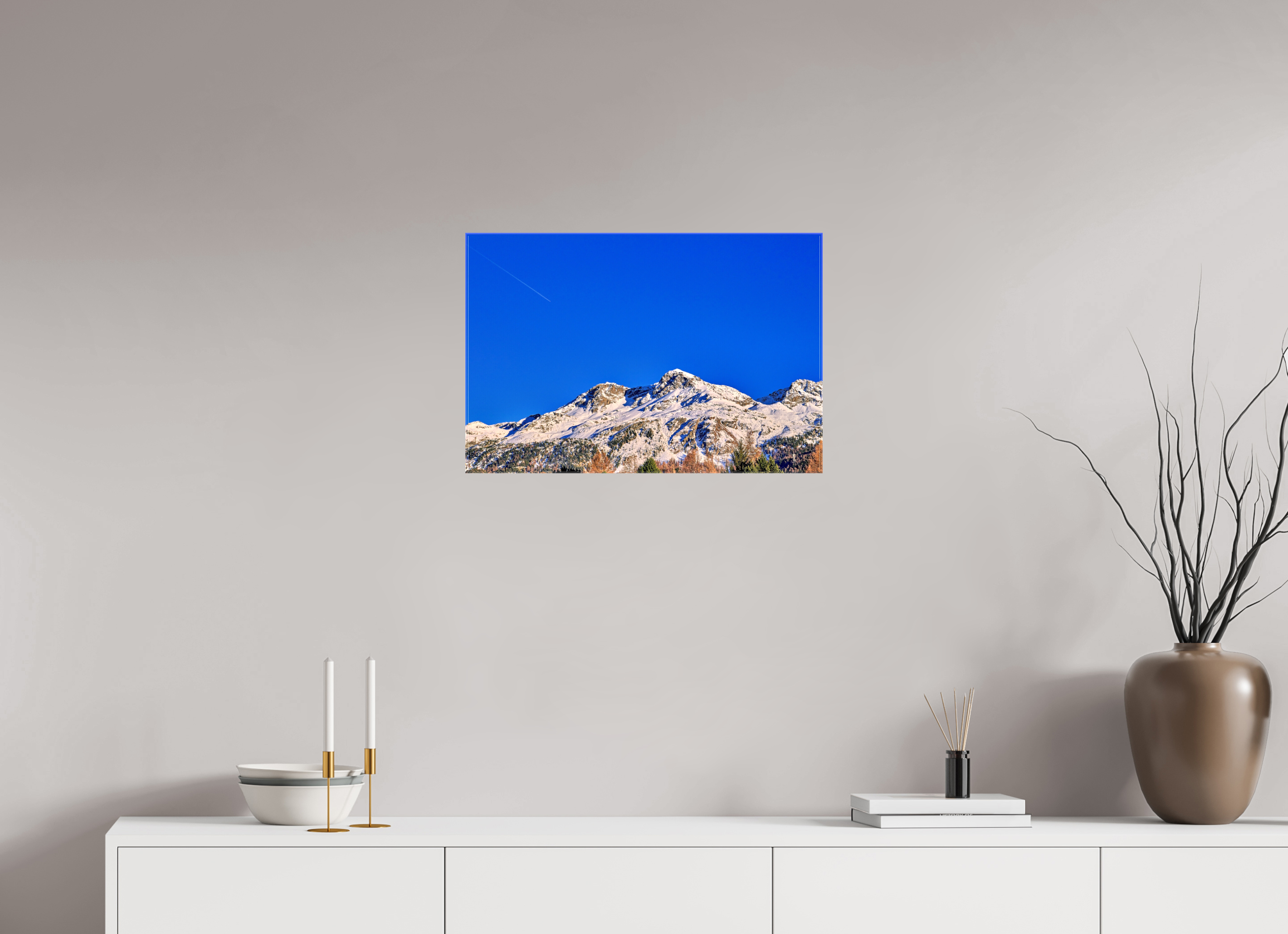 60 x 40 cm, Fotoleinwand glänzend ohne Rahmen Sils 2