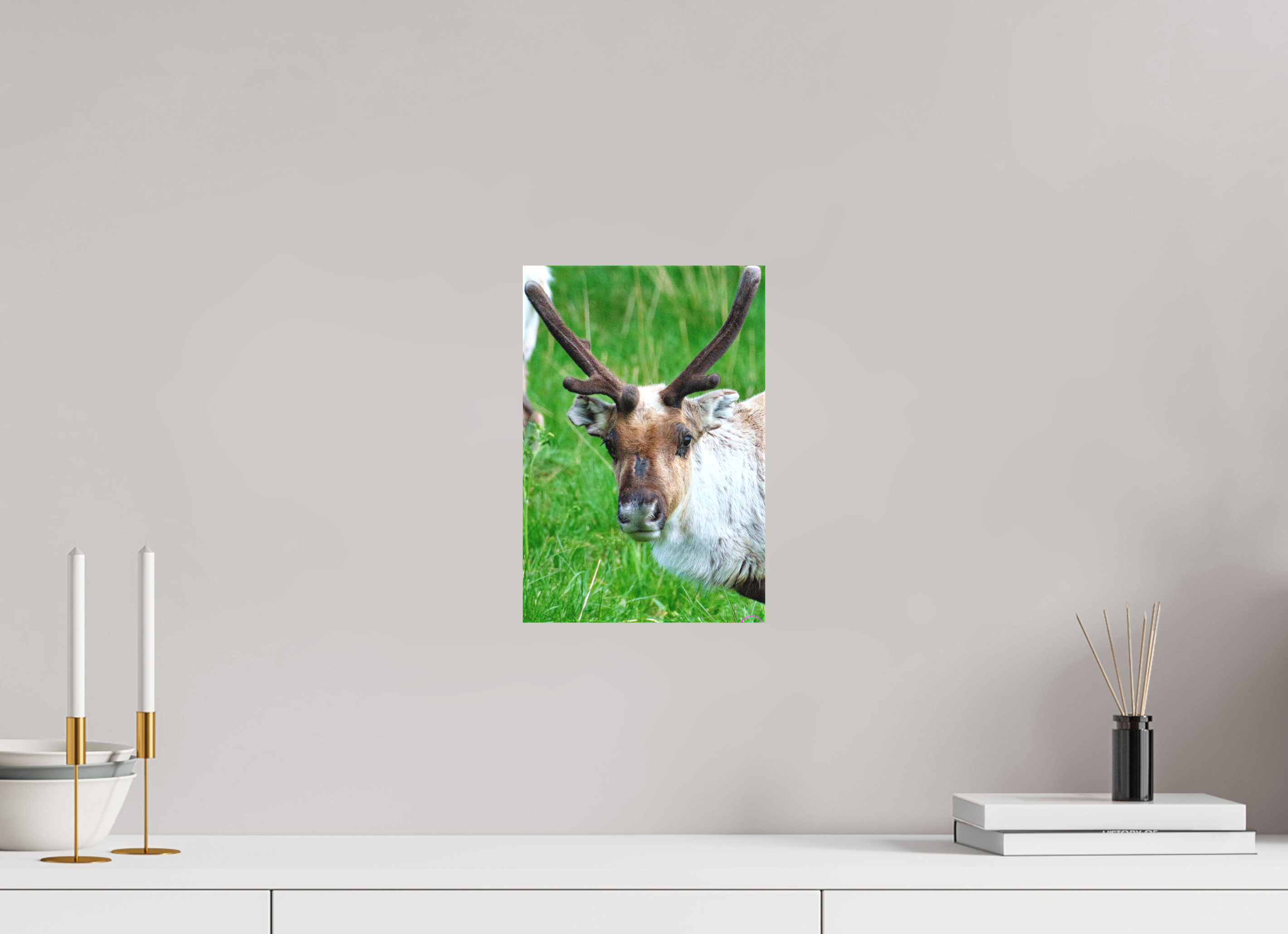 20 x 30 cm, Leinwand Textil Reindeer 3