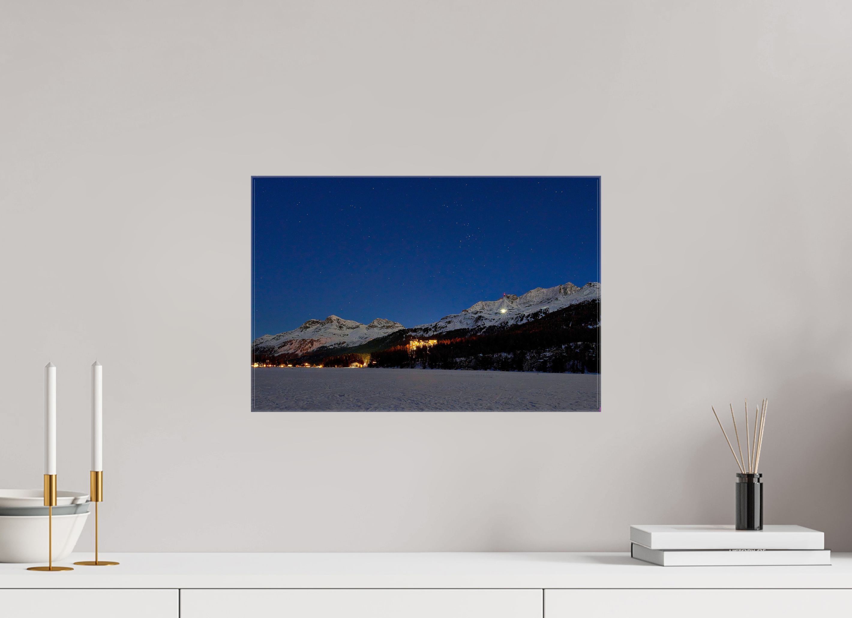 45 x 30 cm, Fotoleinwand glänzend ohne Rahmen Sils 19