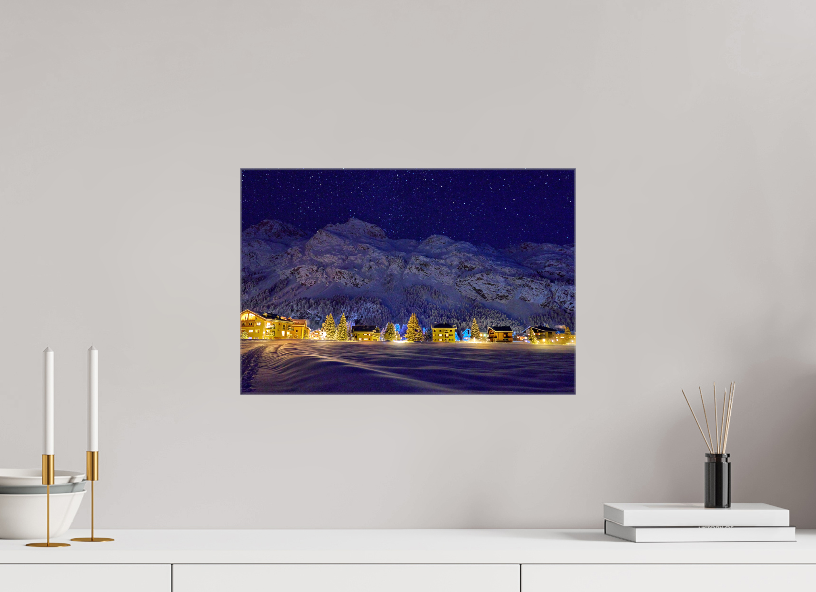 45 x 30 cm, Fotoleinwand glänzend ohne Rahmen Sils 27
