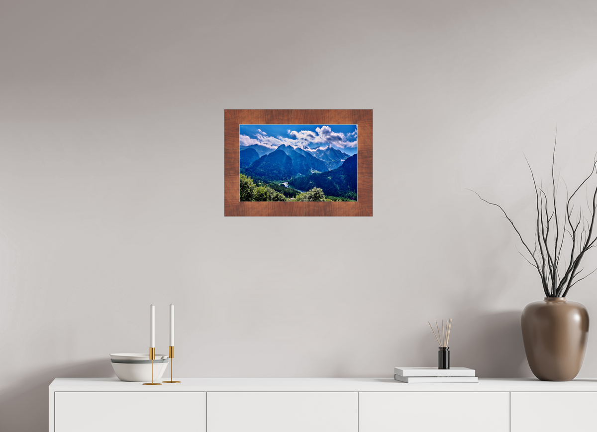 45 x 30 cm, Acryl,Holzrahmen braun Val Bregaglia 2