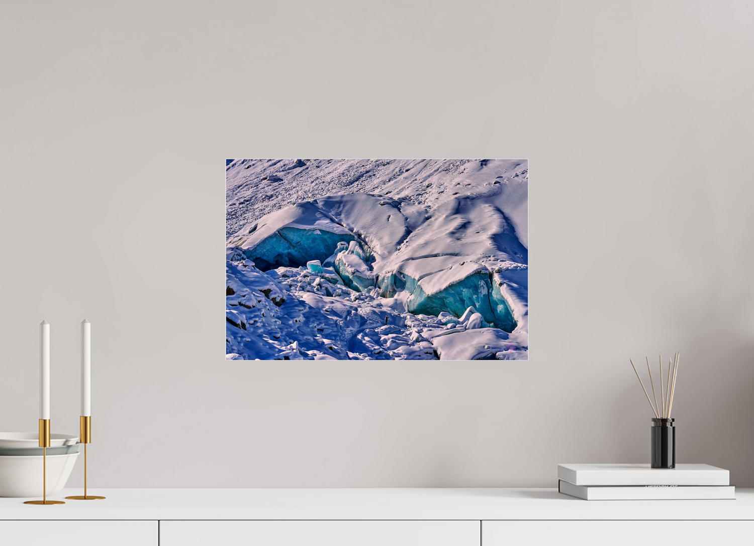 45 x 30 cm, Photo Print Under Acrylic Glass Morteratsch 1